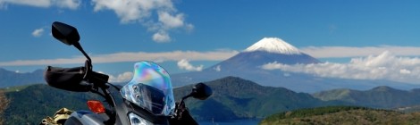 オートバイクと富士山